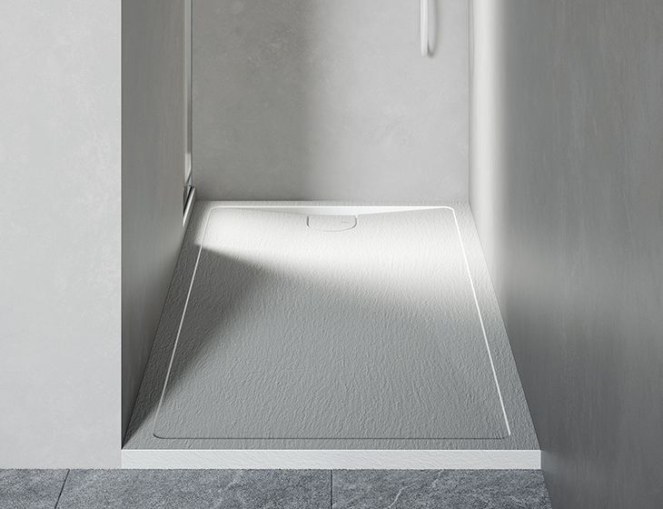 End Drain Rectangle Shower Base with Drain Cover