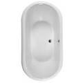 Oval, Center Side Drain Tub, Rolled Rim