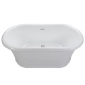 Oval Freestanding Soaking Bath with Pedestal Base