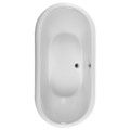 Oval Bath with Rolled Rim, Center/Side Drain