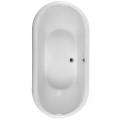 Oval Bath with Rolled Rim, Center/Side Drain