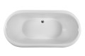 Top View - Oval Bath with Center-Side Drain, Slotted Overflow