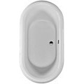 Oval Bathtub, Center Side Drain, Rolled Rim