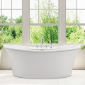 Double Slipper Freestanding Bath with Faucet Deck