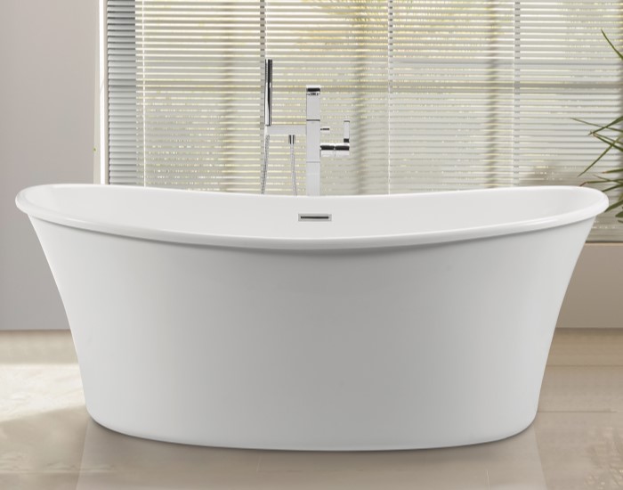 Double Slipper Freestanding Bath with 2 Backrests