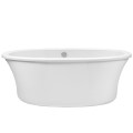 Oval Freestanding Tub, Curving Sides, Flat Rim, End Drain