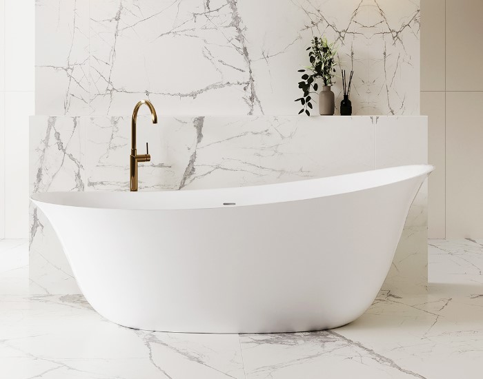 Asymmetrical Slipper Tub, One Back Rest Rises Higher than the Other