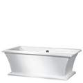 Pedestal Base, Rectangle Tub, Curving Skirt