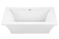 Freestanding Rectangle Bath with 2 Backrests, Overlaping Rim