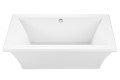 Freestanding Rectangle Bath with 2 Backrests, Overlaping Rim