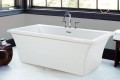 Freestanding Rectangle Bath with 2 Backrests, 1 Wide Rim