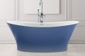 Mallory Saphire Blue Installed with Freestanding Faucets