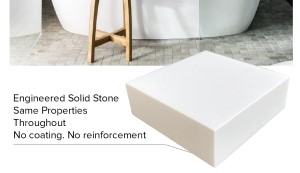 Matte White Solid Surface Freestanding Tub