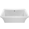 Rectangle Bath with Center Drain, Tap Deck