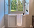 Walk-in Tub in Alcove for use as a Tub & Shower