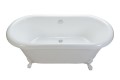 Freestanding Claw Foot Bath shown with White Feet
