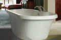 Side View, Installed with Deck Tub Faucet