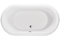 Top View, Oval Bath with Center-Side Drain, Rolled Rim