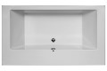 Modern Rectangle Tub with Center-Side Drain, Designed for 2