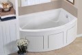 Mirage Bathtub Installed in an Alcove with Optional Skirt