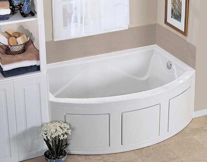 Mirage Bathtub Installed in an Alcove with Optional Skirt