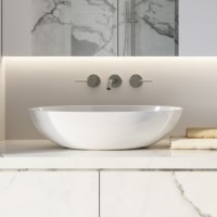 Rectangle Vessel Sink, Sides Angle Out then Angle in Towards the Bottom