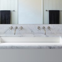 Long Rectangle sink with Angled Bottom