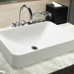 Rectangle Semi-Reccess Sink with Rounded Corners, Straight Sides