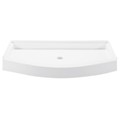 Curved Front Rectangle Shower Pan with Center Drain