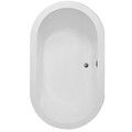 Modern Oval Bath with Center Drain