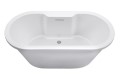 Oval Freestanding Bath with Faucet Deck, Shown with Optional Slotted Overflow