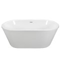 Contemporary Oval Bath with Angled Sides, Flat Rim
