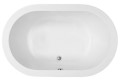 Top View - Oval Bath, Center-Side Drain