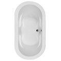 Oval Bath with center-Side Drain, Armrests