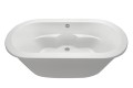 Oval Freestanding Bath with Armrests, Flat Rim