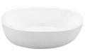 Modern Oval Freestanding Tub with Flat Rim