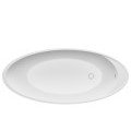 Oval Bath with End Drain, Wide Shelf Rim on Drain End