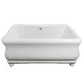 Rectangle Tub with Sculpted Sides & Bun Feet