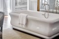 Parisian 2 Installed with Traditional Freestanding Tub Faucet at Tub End