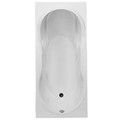 Rectangle Bath, Oval Interior, Raised Backrest, End Drain