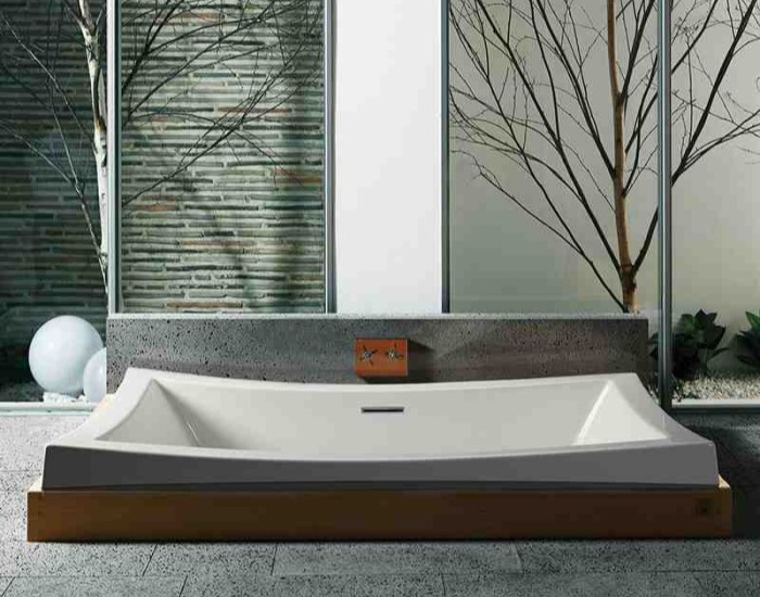 Sapelo Installed with Optional Linear Drain & Virtual Spout