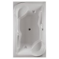 Rectangle Bath, Center Drain, 2 Corner Seats