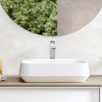 Rectangle Vessel Sink, Sides Angle Out then Angle in Towards the Bottom