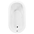 Deep, Oval Bath with Armrests