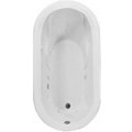 Deep, Oval Bath with Armrests