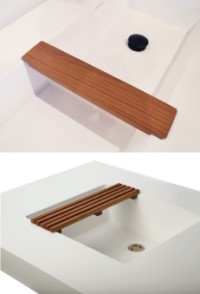 Solid Sink Tray in Top Picture, Slotted Bottom