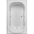 Rectangle Bath with Oval Interior, Center Drain