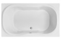 Rectangle Tub with Oval Bathing Area, Raised Backrests