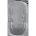 Rectangle Bath, Center Side Drain, Oval Interior, Raised Backrests 