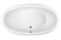 Oval Bathtub with Rolled Rim, Designed for 2, 2 Backrests